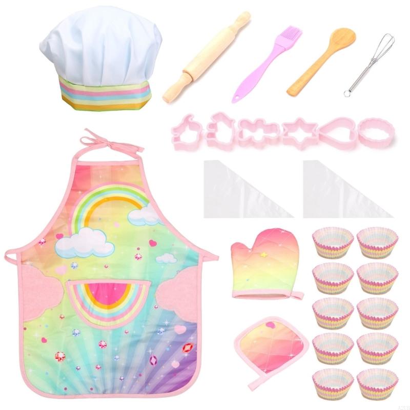 Kids Baking Apron Set With Glo - огляд і ціна Kitchen Kids Baking Set