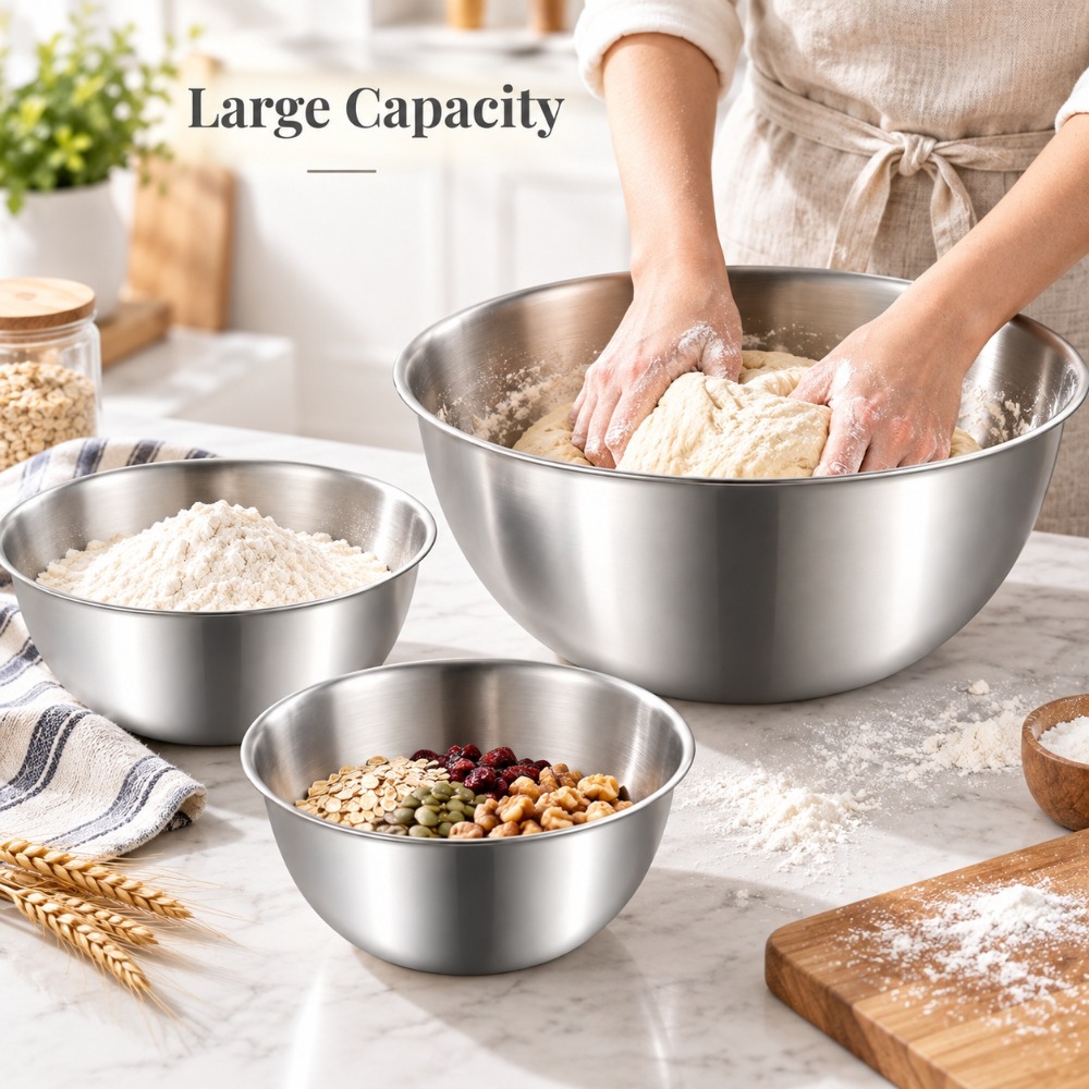 Stainless Steel Mixing Bowls 3 - огляд і ціна Baking Kitchen Set