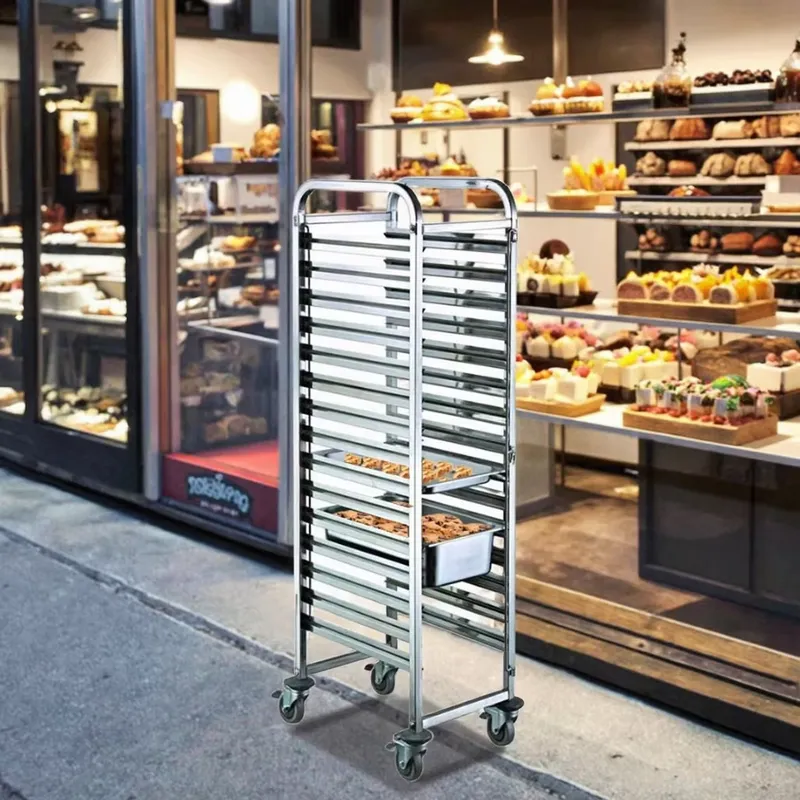 Stainless Steel Heavy-Duty 4-W - огляд і ціна Kitchen Baking Cart